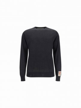 Golden Sweater In Dark Grey Melange