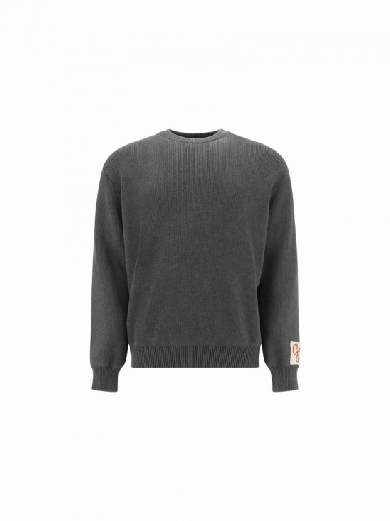 Golden Sweater In Dark Grey Melange