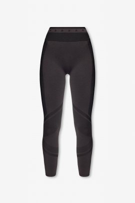 Logo Print Tights In Black