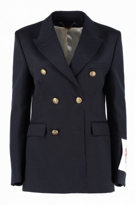 Dive Double-breasted Blazer In Dark Blue