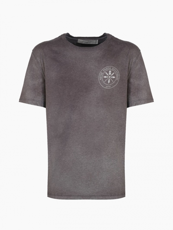 Golden T-shirt In Cotton In Grey