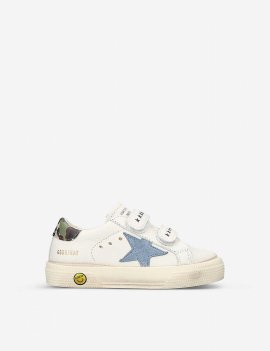 Kids' May Star-motif Leather Trainers 6 Months-5 Years In White/oth