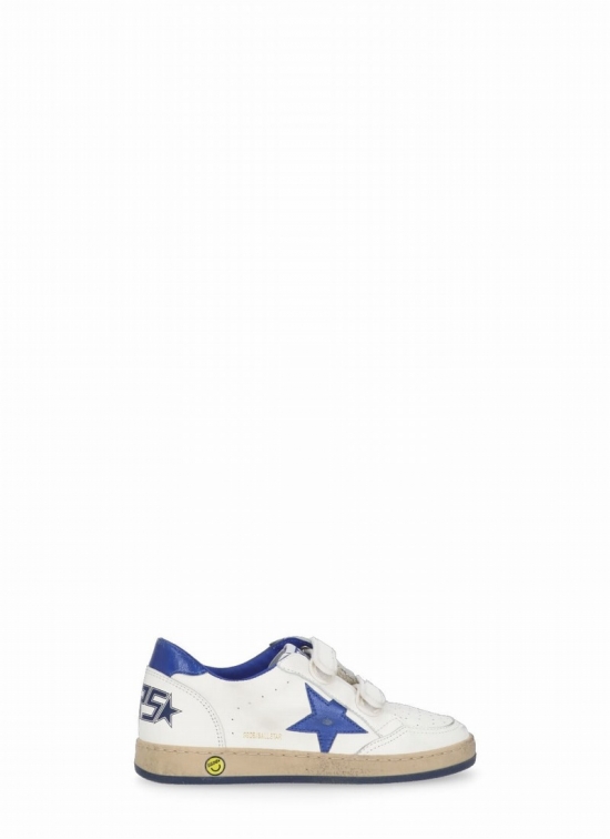 Kids' Ball Star Strap Sneakers In White