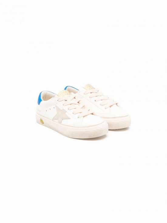 Kids' Boys White Leather Sneakers