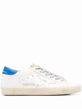 Super Star Leather Sneakers In Blue