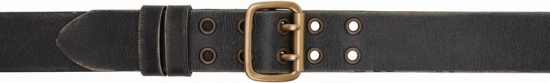 Black Double Prong Belt In 80203 Black/white