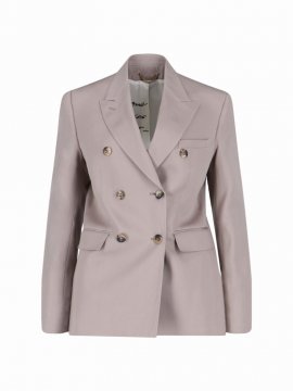 Double Breast Blazer In Beige