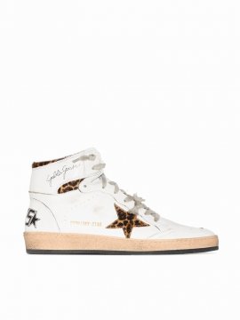 Sky Star Nappa Upper With Serigraph Leo Horsy Star And Ankle In White Beige Brown Black Leo