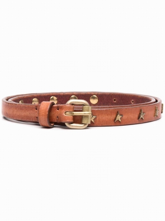 Logo Plaque Buckle Belt In Cuoio