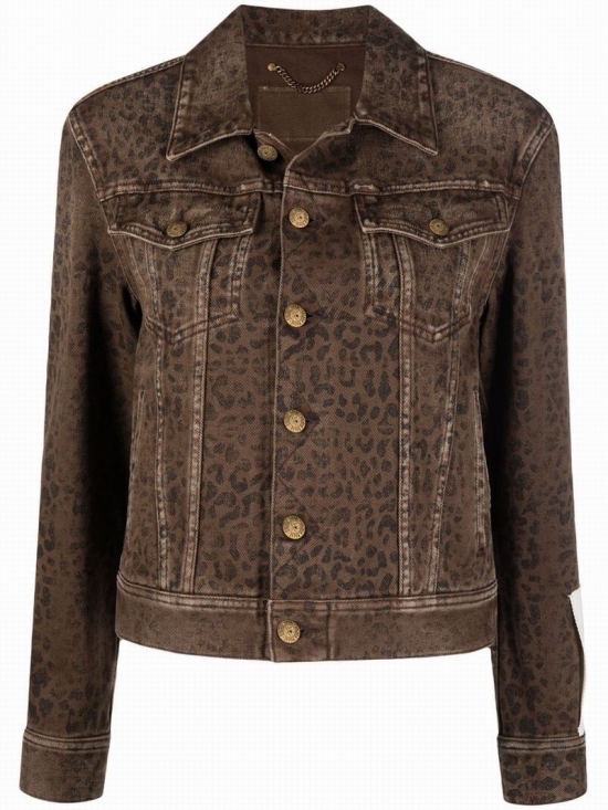 Golden Jacket In Leopard Tannin/black