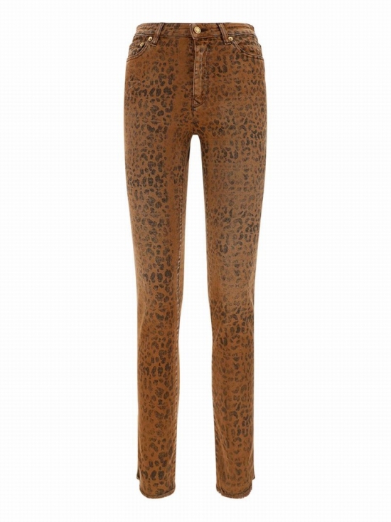 Golden Jeans In Leopard Tannin/black