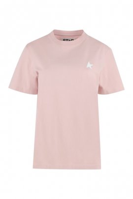 Logo Cotton T-shirt In Pink