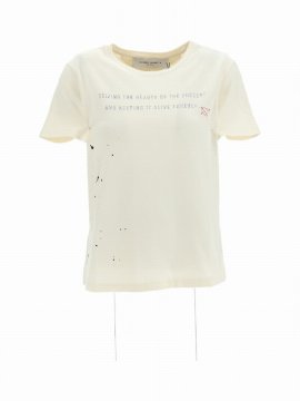 Doris Cotton T-shirt In Panna