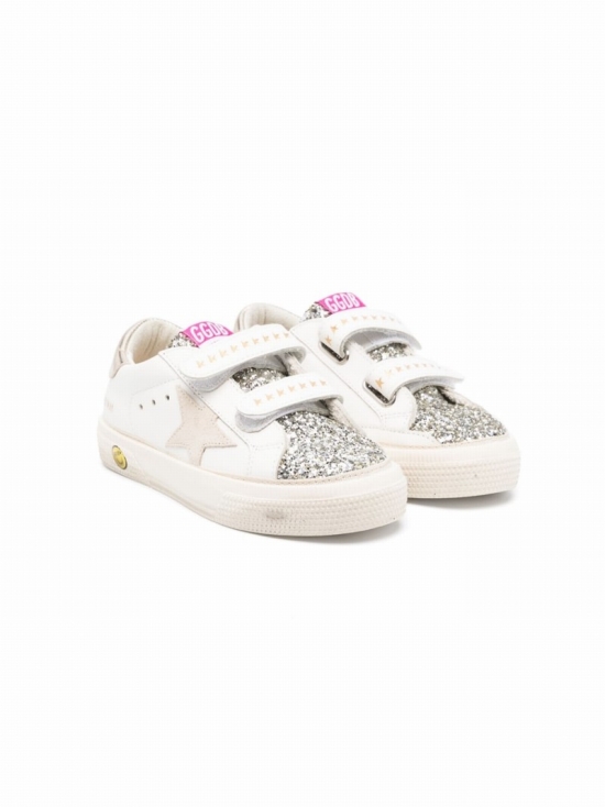 Kids' May Touch-strap Sneakers In White