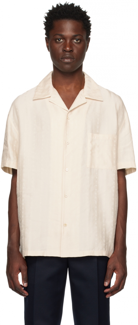 Beige Jacquard Shirt