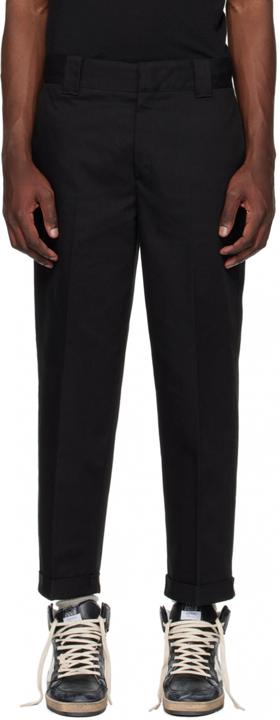 Black Straight-Leg Trousers