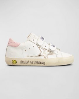 Old School Straps Leather Upper Platinum Star Lt Pink Heel Signature Foxing In Whiteplatinumanti