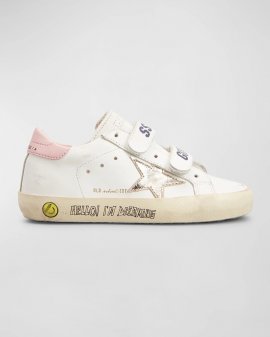 Kids' Old School Sneakers In White