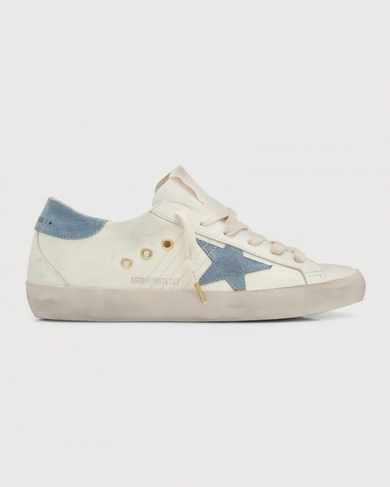 Superstar Canvas Leather Low-top Sneakers In White