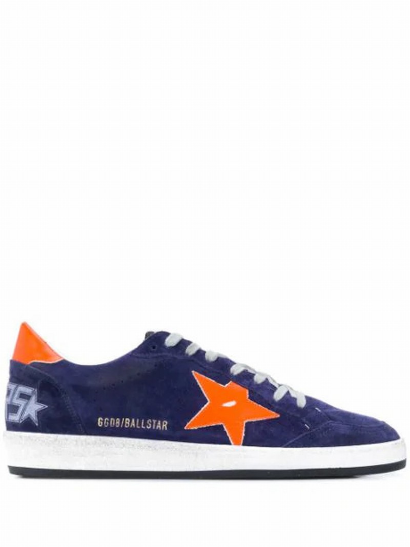 Star Leather Sneakers In Navy