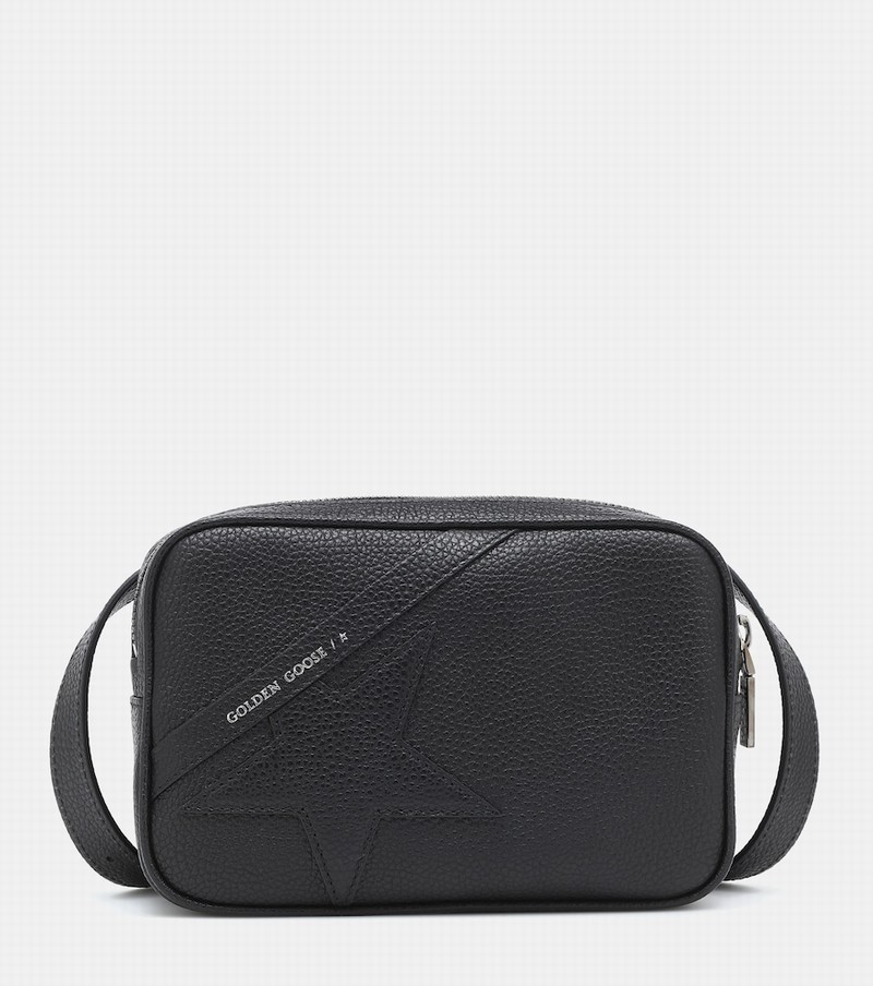 Star Leather Belt Bag In Black