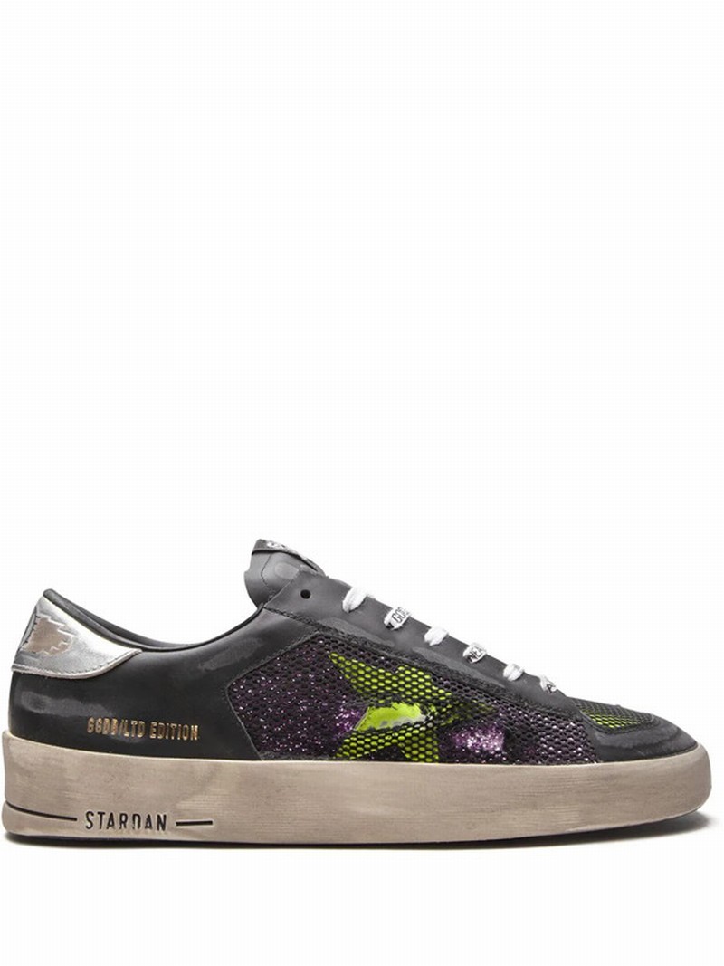 Stardan Glitter-detail Sneakers In Black