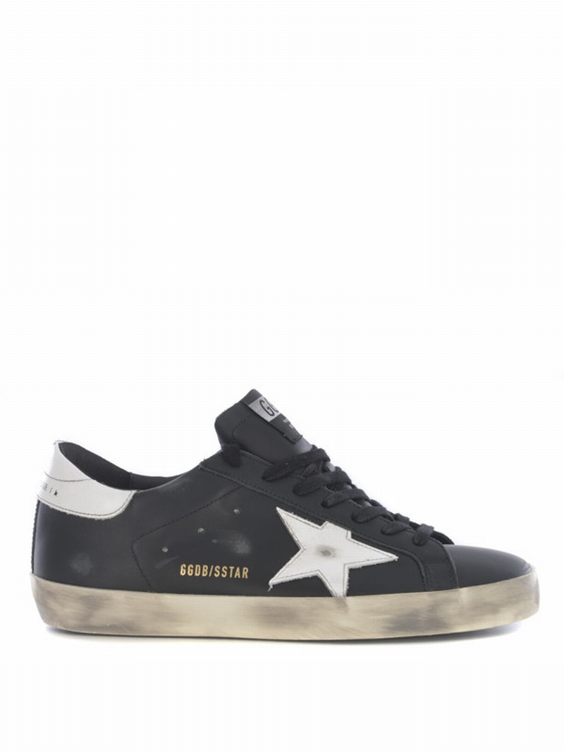 Sneakers Super Star In Pelle In Black White