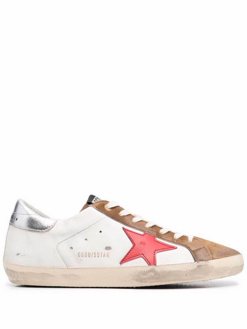 Super-star Colour-block Sneakers In White