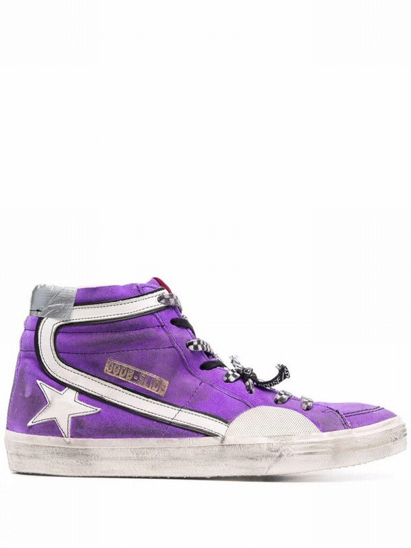 Slide High-top Sneakers In Purple