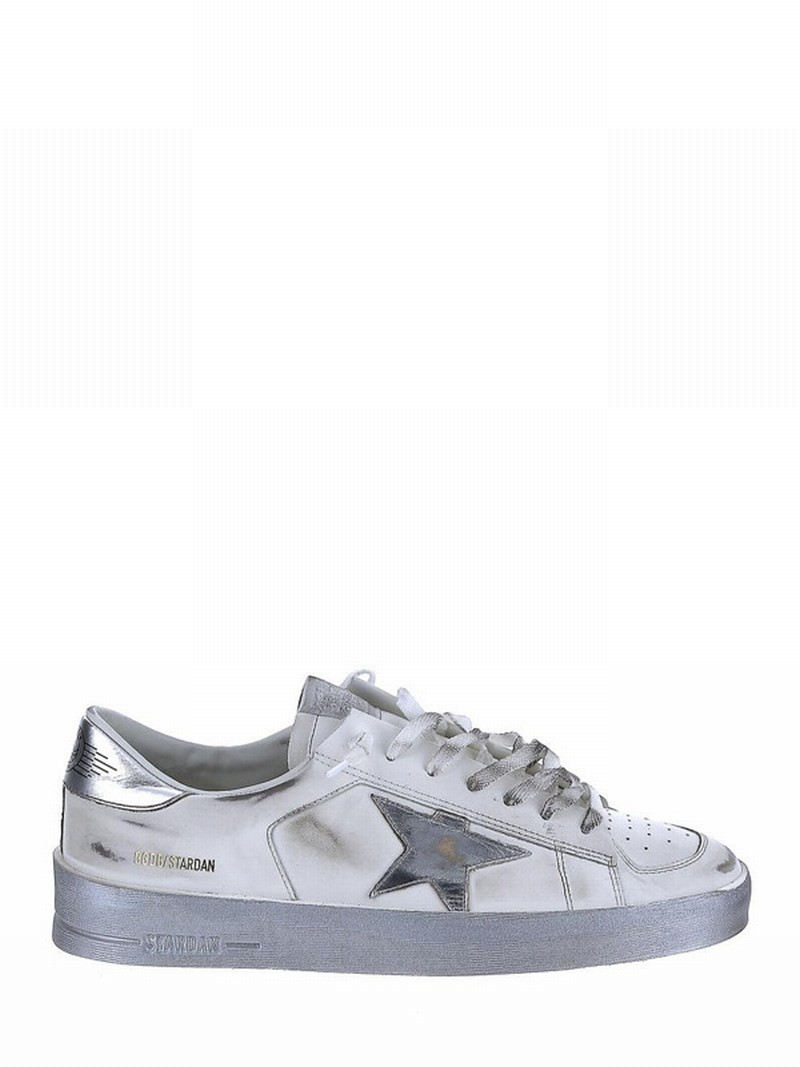 White & Silver Stardan Sneakers