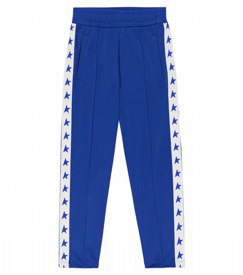 Kids' Side Star-print Track Pants In Blue