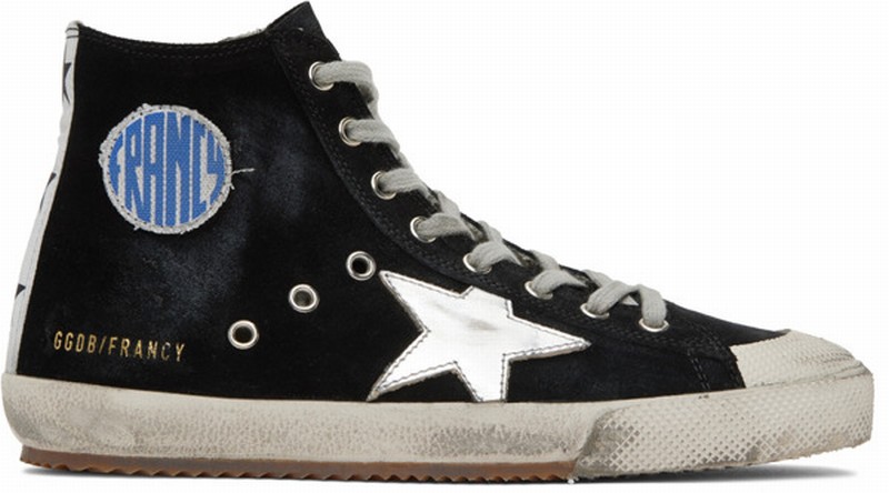 Star-patch High-top Sneakers In Black