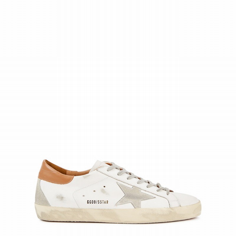 White/brown/grey Leather Superstar Low-top Sneakers In Brown,white