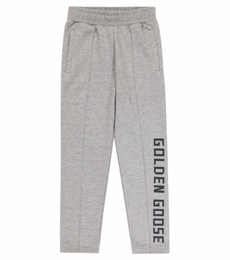 Kids' Printed Cotton-blend Sweatpants In Gray