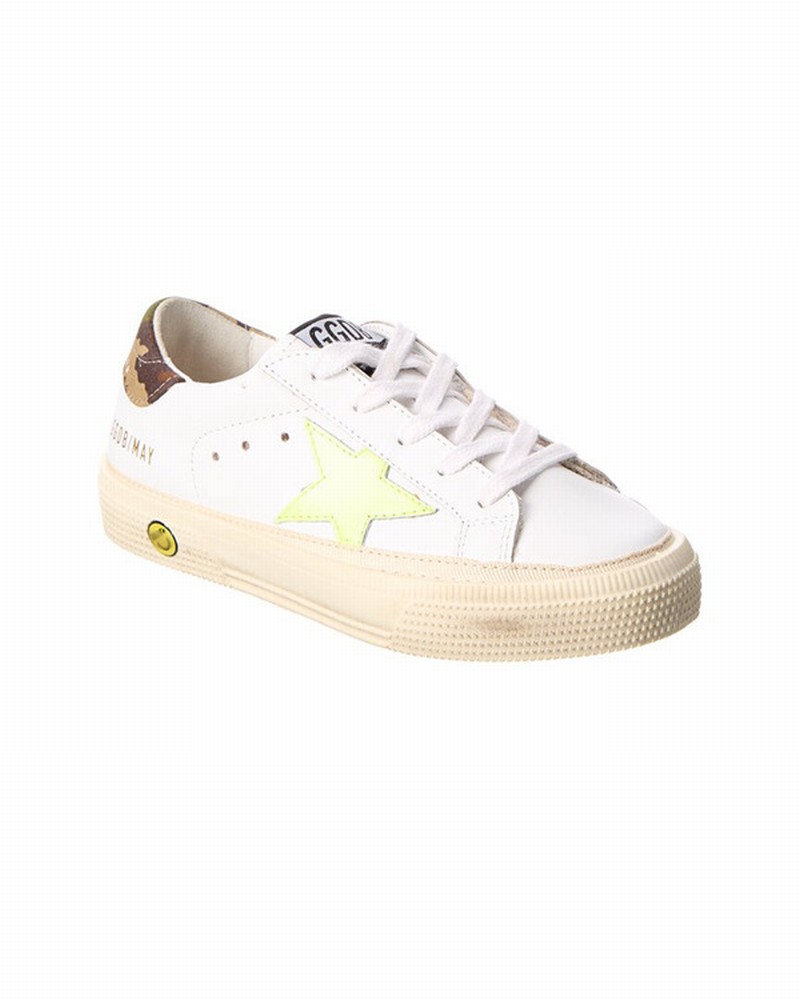 Kids' May Leather Sneaker In White