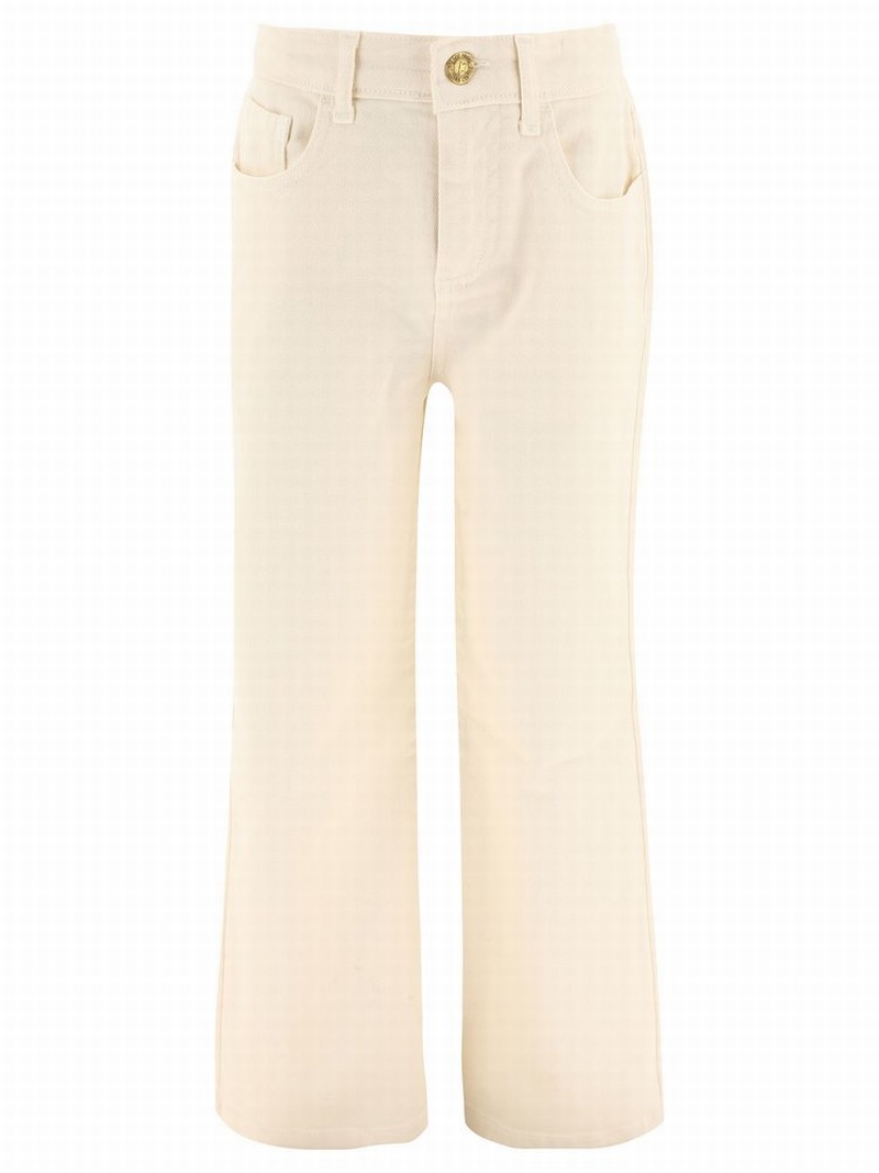 Kids Ariel Wide Leg Jeans In Natural