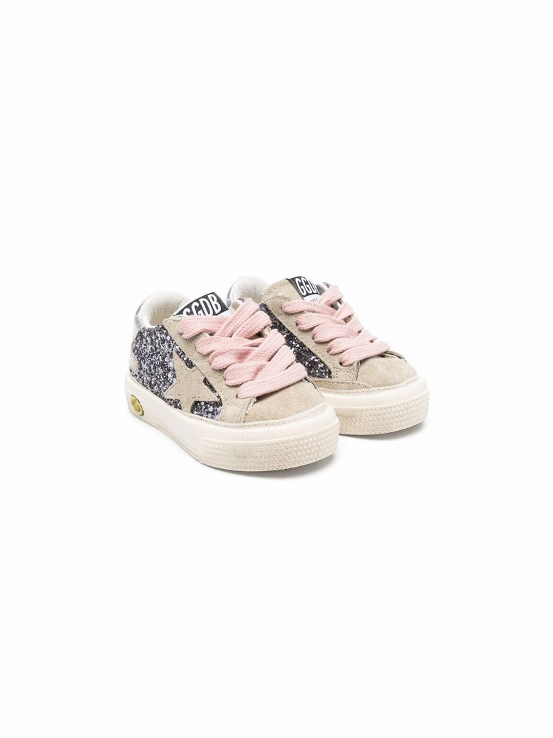 Babies' Super-star Glitter Sneakers In Neutrals