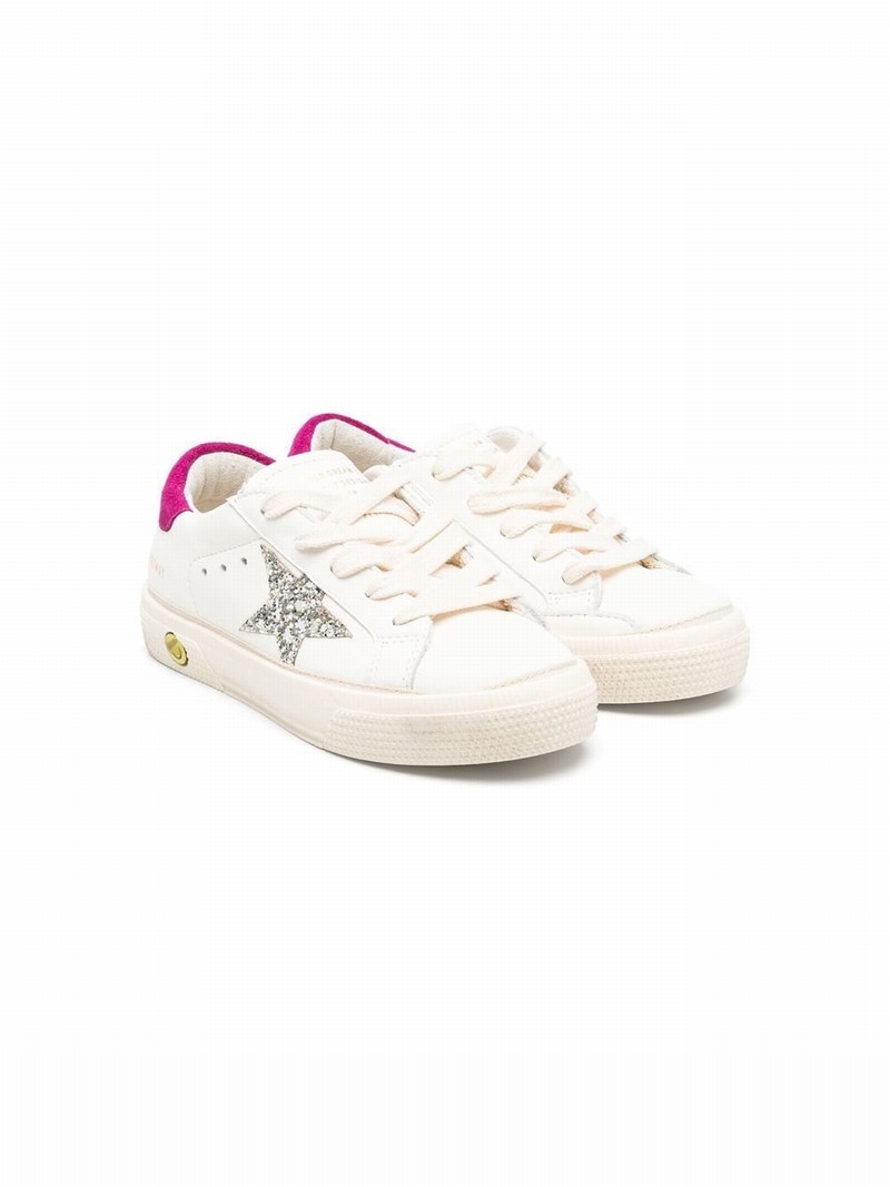 One Star-logo Lace-up Sneakers In White