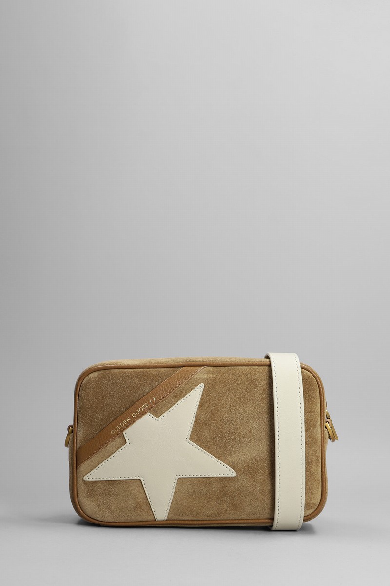 Star Bag Shoulder Bag In Beige Suede