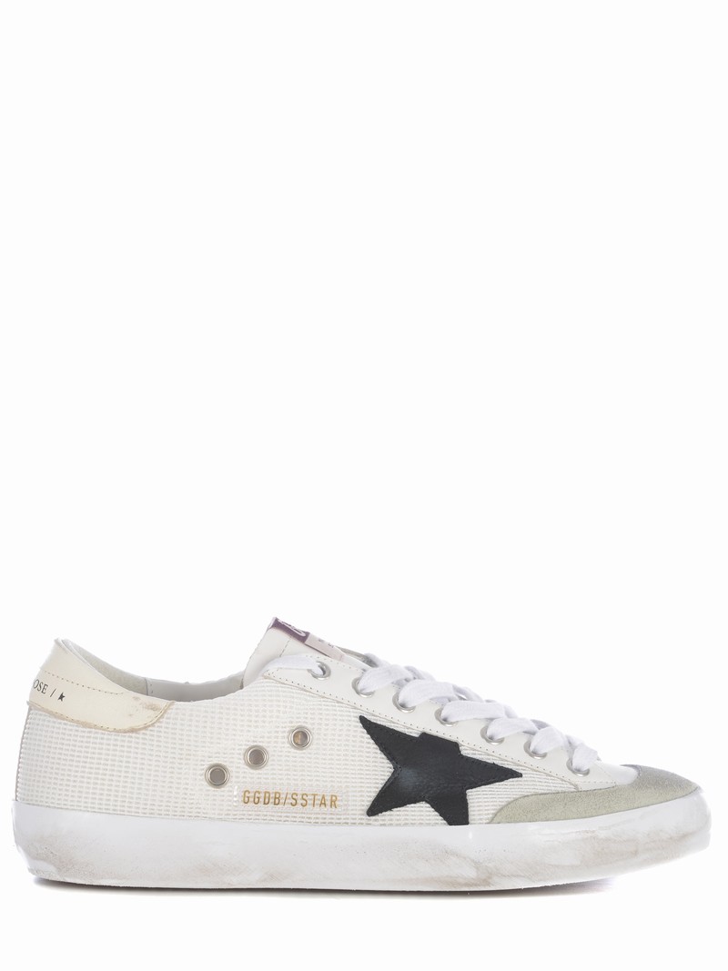 Sneakers Super Star In Leather In Bianco