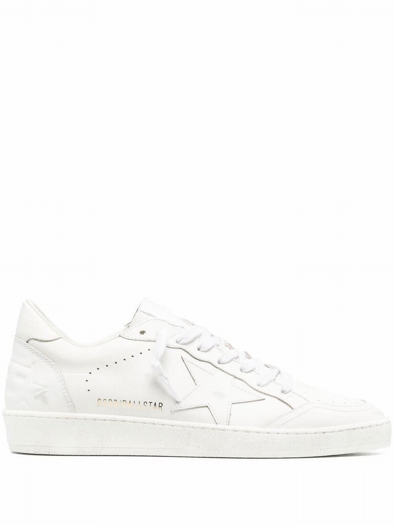 Men's White Leather Sneakers