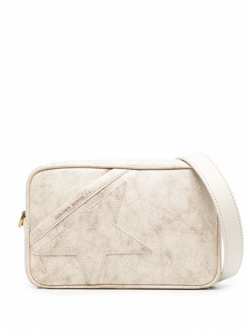 Star Leather Crossbody Bag In Neutral