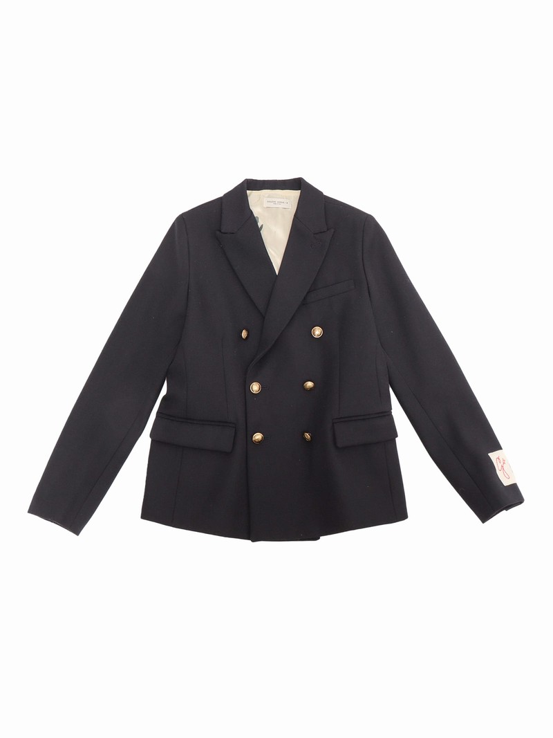 Kids' Twill Blazer In Blue