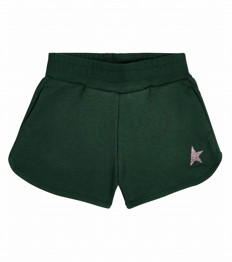 Kids' Shorts Aus Einem Baumwollgemisch In Bright Green/pink