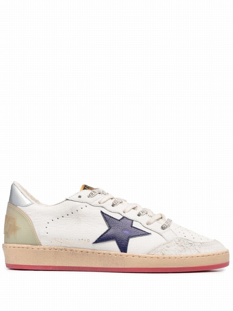 Ball Star Leather Sneakers In White