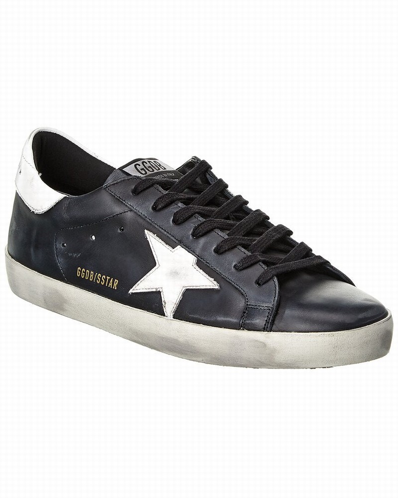 Superstar Leather Sneaker In Black