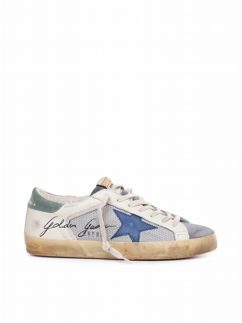 Superstar Sneakers In Silver/beige/grey/blue