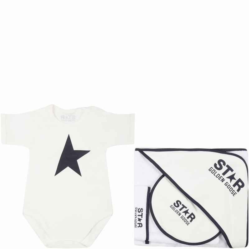 White Set For Baby Kids With Logo