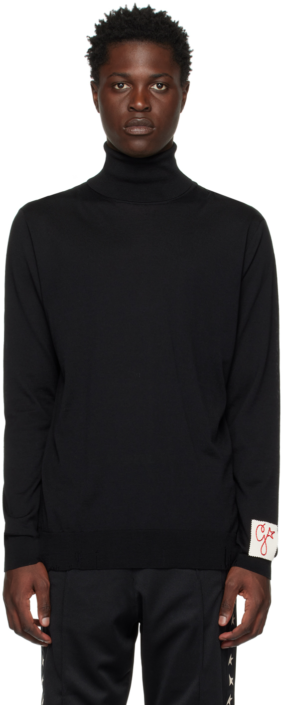 Black Patch Turtleneck