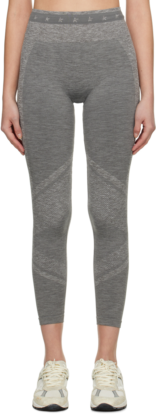 Gray Jacquard Leggings